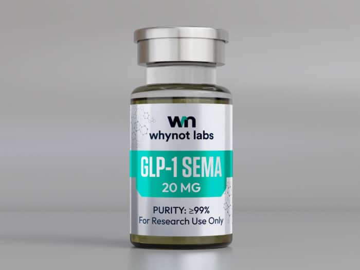 GLP-1 Sema 20mg lyophilized research peptide — GLP-1 receptor agonist, 10-panel conformity tested by Vanguard Laboratory