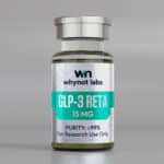 GLP-3 Reta 15mg lyophilized research peptide — triple GIP/GLP-1/glucagon receptor agonist, 10-panel conformity tested by Vanguard Laboratory