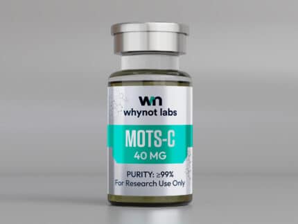 MOTS-C 40mg lyophilized research peptide vial, third-party tested, WhyNot Labs