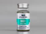 WhyNot Labs NAD+ 500mg lyophilized research compound vial with tamper-evident cap, third-party tested, research use only