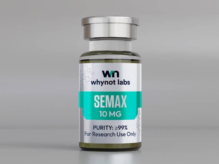 Semax 10mg lyophilized research peptide — synthetic ACTH(4-7) analog, 10-panel conformity tested by Vanguard Laboratory