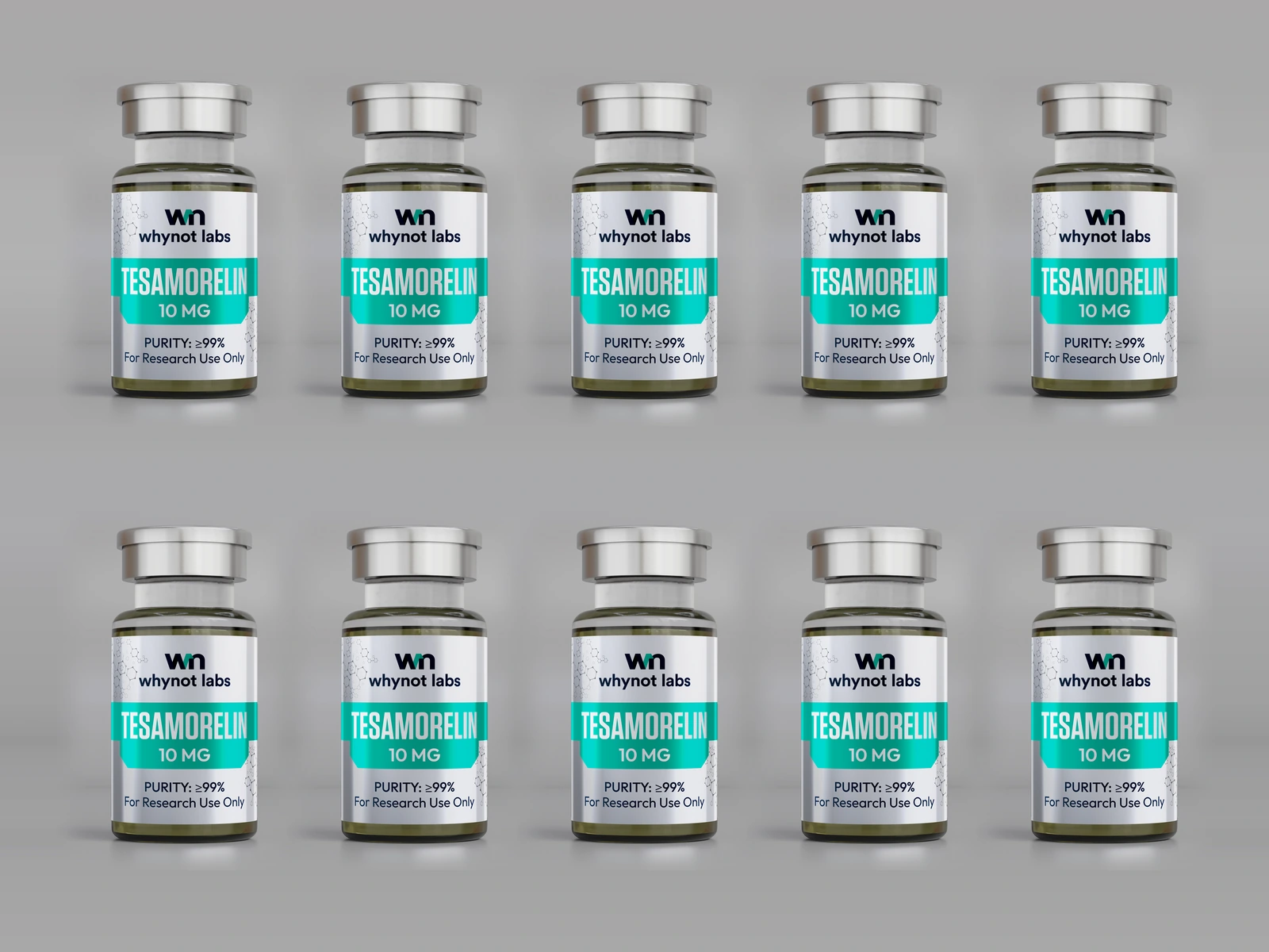 Tesamorelin 10 mg Kit (10 vials) clear 10-vial tile Tesamorelin 10 mg Kit (10 vials) product kit